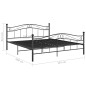 vidaXL Bett Schwarz Metall 180x200 cm vidaXL Bett Schwarz Metall 180x200 cm