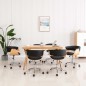 Drehbare Esszimmerstühle 6 Stk. Schwarz Kunstleder Drehbare Esszimmerstühle 6 Stk. Schwarz Kunstleder