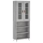 Highboard Grau Sonoma 69,5x34x180 cm Holzwerkstoff Highboard Grau Sonoma 69,5x34x180 cm Holzwerkstoff