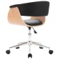 Drehbare Esszimmerstühle 6 Stk. Schwarz Kunstleder Drehbare Esszimmerstühle 6 Stk. Schwarz Kunstleder
