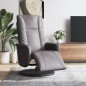 vidaXL Relaxsessel mit Fußteil Grau Kunstleder vidaXL Relaxsessel mit Fußteil Grau Kunstleder