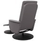 vidaXL Relaxsessel mit Fußhocker Grau Kunstleder vidaXL Relaxsessel mit Fußhocker Grau Kunstleder