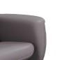 vidaXL Relaxsessel mit Fußhocker Grau Kunstleder vidaXL Relaxsessel mit Fußhocker Grau Kunstleder