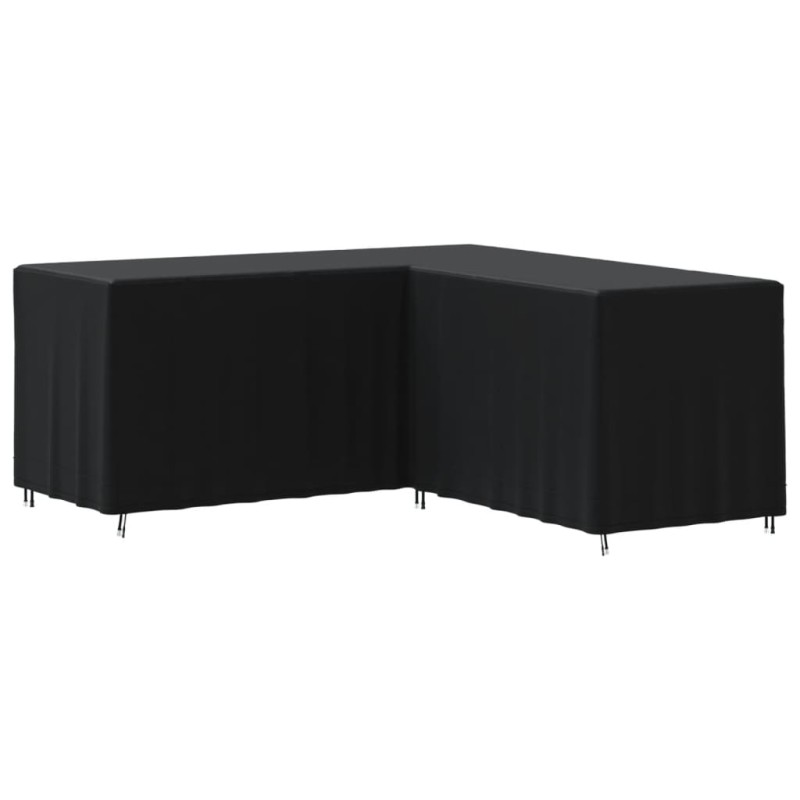 vidaXL Gartensofa-Abdeckung L-Form Schwarz 215x215x86 cm 420D Oxford vidaXL Gartensofa-Abdeckung L-Form Schwarz 215x215x86 cm 420D Oxford