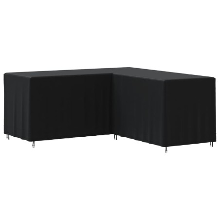 vidaXL Gartensofa-Abdeckung L-Form Schwarz 215x215x86 cm 420D Oxford