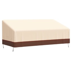 vidaXL Abdeckung für 3-Sitzer-Bank Beige 198x97x48/74 cm 600D Oxford