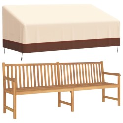 vidaXL Abdeckung für 3-Sitzer-Bank Beige 198x97x48/74 cm 600D Oxford