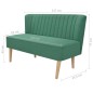 vidaXL Sofa Stoff 117 x 55,5 x 77 cm Grün vidaXL Sofa Stoff 117 x 55,5 x 77 cm Grün