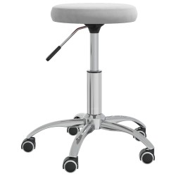 vidaXL Massagehocker Samt Hellgrau
