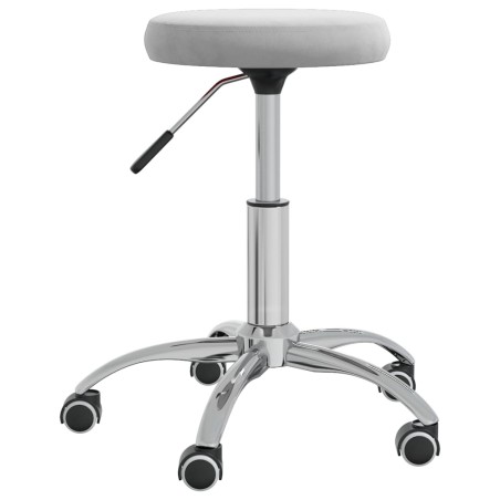 vidaXL Massagehocker Samt Hellgrau