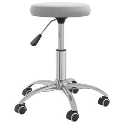 vidaXL Massagehocker Samt Hellgrau