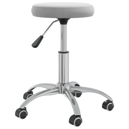 vidaXL Massagehocker Samt Hellgrau