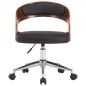 Drehbare Esszimmerstühle 2 Stk. Schwarz Bugholz und Kunstleder Drehbare Esszimmerstühle 2 Stk. Schwarz Bugholz und Kunstleder