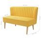 vidaXL Sofa Stoff 117x55,5x77 Gelb vidaXL Sofa Stoff 117x55,5x77 Gelb