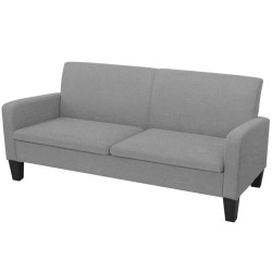 vidaXL 3-Sitzersofa 180 x 65 x76 cm Hellgrau