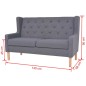 vidaXL 2-Sitzer-Sofa Stoff Grau vidaXL 2-Sitzer-Sofa Stoff Grau