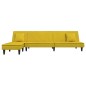 vidaXL Schlafsofa in L-Form Gelb 255x140x70 cm Samt vidaXL Schlafsofa in L-Form Gelb 255x140x70 cm Samt