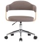 Drehbare Esszimmerstühle 2 Stk. Taupe Bugholz und Stoff Drehbare Esszimmerstühle 2 Stk. Taupe Bugholz und Stoff
