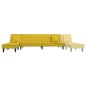 vidaXL Schlafsofa in L-Form Gelb 255x140x70 cm Samt vidaXL Schlafsofa in L-Form Gelb 255x140x70 cm Samt