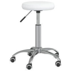 vidaXL Massagehocker Kunstleder Weiß  