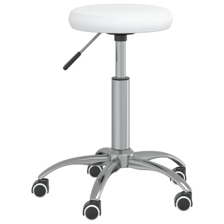 vidaXL Massagehocker Kunstleder Weiß  