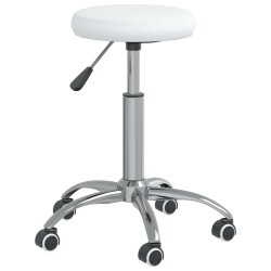 vidaXL Massagehocker Kunstleder Weiß  