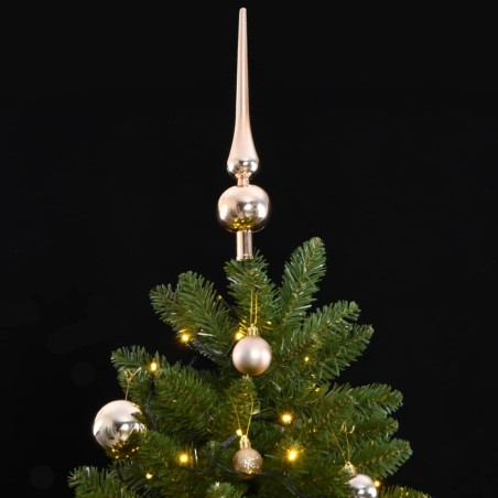 vidaXL Künstlicher Weihnachtsbaum Klappbar 300 LEDs & Kugeln 270 cm