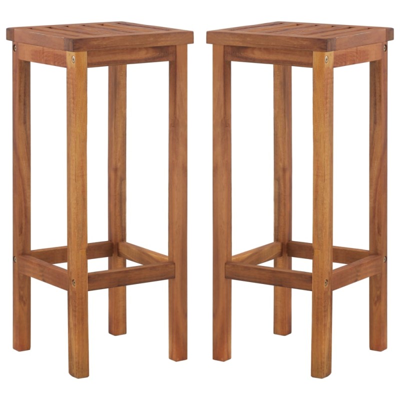 vidaXL Barhocker 2 Stk. Massivholz Akazie vidaXL Barhocker 2 Stk. Massivholz Akazie