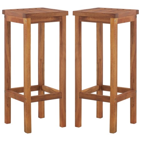 vidaXL Barhocker 2 Stk. Massivholz Akazie