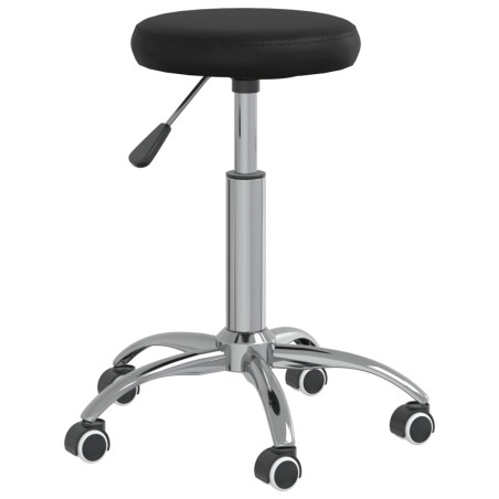 vidaXL Massagehocker Kunstleder Schwarz