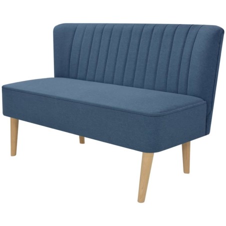 vidaXL Sofa Stoff 117 x 55,5 x 77 cm Blau 
