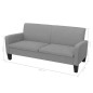 vidaXL 2-tlg. Sofagarnitur Stoff Hellgrau vidaXL 2-tlg. Sofagarnitur Stoff Hellgrau