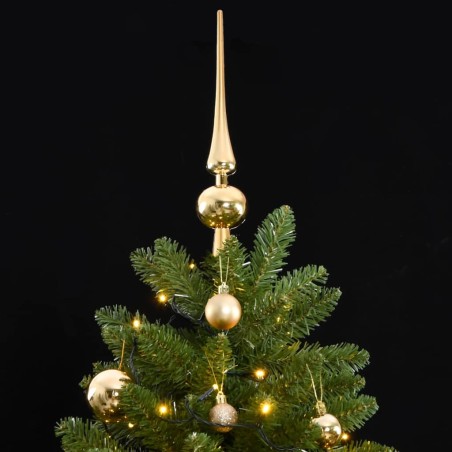 vidaXL Künstlicher Weihnachtsbaum Klappbar 300 LEDs & Kugeln 270 cm
