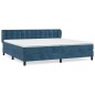 vidaXL Boxspringbett mit Matratze Dunkelblau 200x200 cm Samt vidaXL Boxspringbett mit Matratze Dunkelblau 200x200 cm Samt