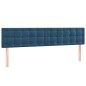 vidaXL Boxspringbett mit Matratze Dunkelblau 200x200 cm Samt vidaXL Boxspringbett mit Matratze Dunkelblau 200x200 cm Samt