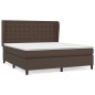 vidaXL Boxspringbett mit Matratze Braun 160x200 cm Kunstleder vidaXL Boxspringbett mit Matratze Braun 160x200 cm Kunstleder