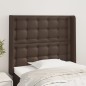 vidaXL Kopfteil mit Ohren Braun 83x16x118/128 cm Kunstleder