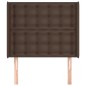 vidaXL Kopfteil mit Ohren Braun 83x16x118/128 cm Kunstleder