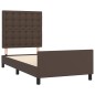 vidaXL Bettgestell mit Kopfteil Braun 80x200 cm Kunstleder vidaXL Bettgestell mit Kopfteil Braun 80x200 cm Kunstleder