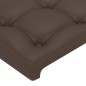 vidaXL Bettgestell mit Kopfteil Braun 80x200 cm Kunstleder vidaXL Bettgestell mit Kopfteil Braun 80x200 cm Kunstleder