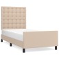 vidaXL Bettgestell mit Kopfteil Cappuccino-Braun 80x200 cm Kunstleder vidaXL Bettgestell mit Kopfteil Cappuccino-Braun 80x200 cm Kunstleder
