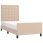 vidaXL Bettgestell mit Kopfteil Cappuccino-Braun 80x200 cm Kunstleder vidaXL Bettgestell mit Kopfteil Cappuccino-Braun 80x200 cm Kunstleder