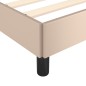 vidaXL Bettgestell mit Kopfteil Cappuccino-Braun 80x200 cm Kunstleder vidaXL Bettgestell mit Kopfteil Cappuccino-Braun 80x200 cm Kunstleder