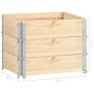 vidaXL Hochbeete 3 Stk. 60x80 cm Kiefer Massivholz vidaXL Hochbeete 3 Stk. 60x80 cm Kiefer Massivholz