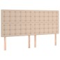 vidaXL Boxspringbett mit Matratze & LED Cappuccino-Braun 160x200cm vidaXL Boxspringbett mit Matratze & LED Cappuccino-Braun 160x200cm