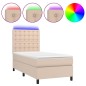 vidaXL Boxspringbett mit Matratze & LED Cappuccino-Braun 80x200cm vidaXL Boxspringbett mit Matratze & LED Cappuccino-Braun 80x200cm