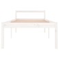 vidaXL Seniorenbett Weiß 90x190 cm Massivholz Kiefer vidaXL Seniorenbett Weiß 90x190 cm Massivholz Kiefer