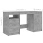 Schreibtisch Betongrau 140x50x76 cm Holzwerkstoff Schreibtisch Betongrau 140x50x76 cm Holzwerkstoff