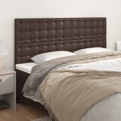 vidaXL Kopfteile 4 Stk. Braun 80x5x78/88 cm Kunstleder