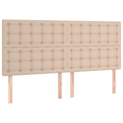 vidaXL Kopfteile 4 Stk. Cappuccino-Braun 80x5x78/88 cm Kunstleder